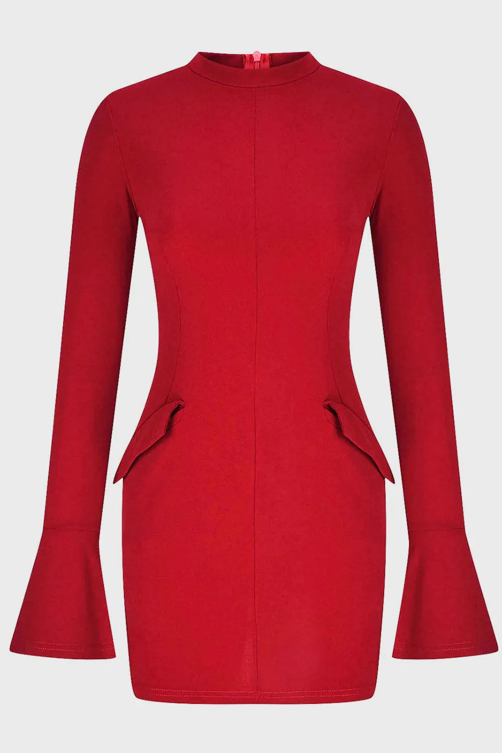 Mock Neck Long Sleeve Mini Dress - Blushé Belle