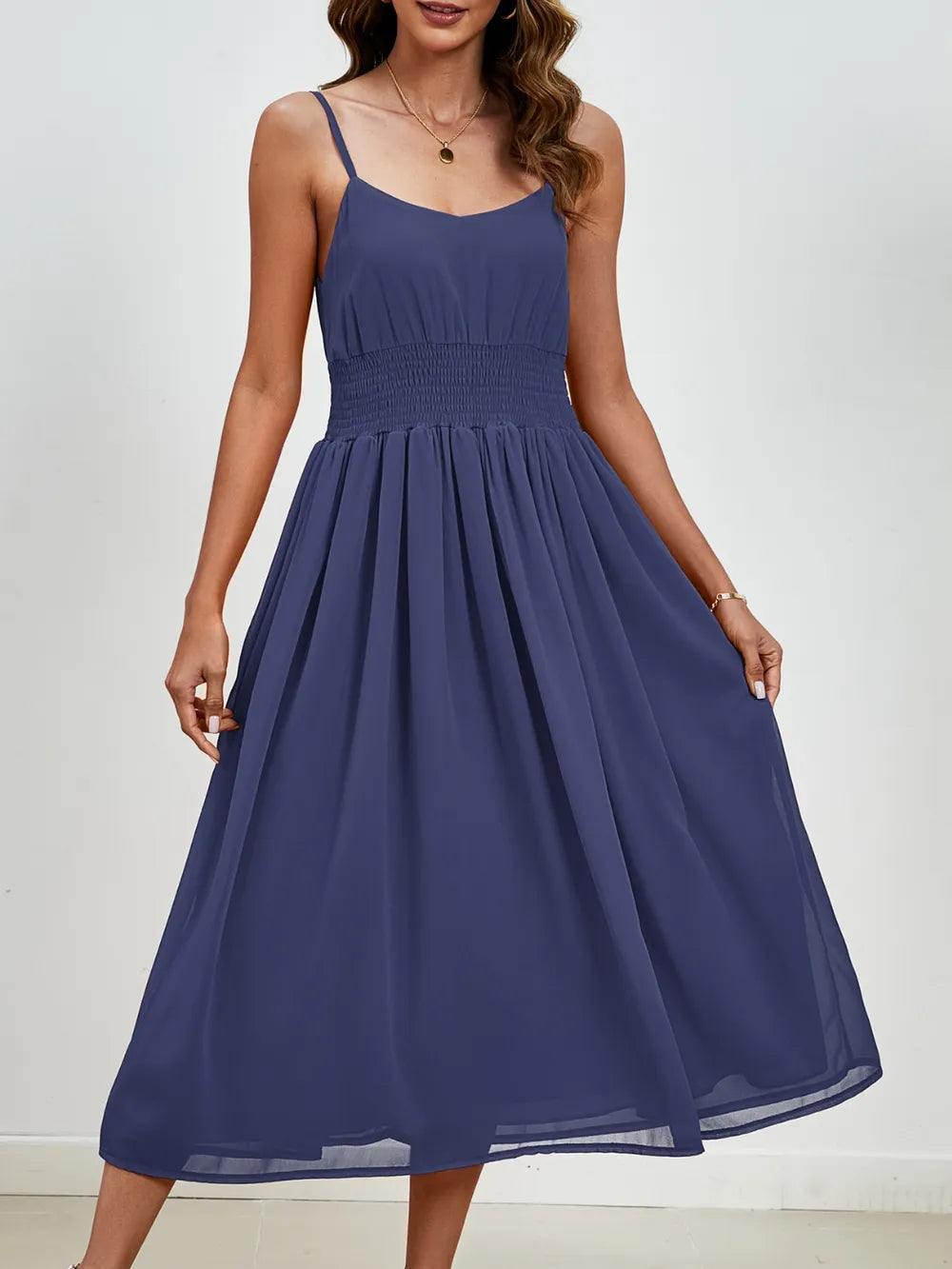 Scoop Neck Midi Cami Dress - Blushé Belle