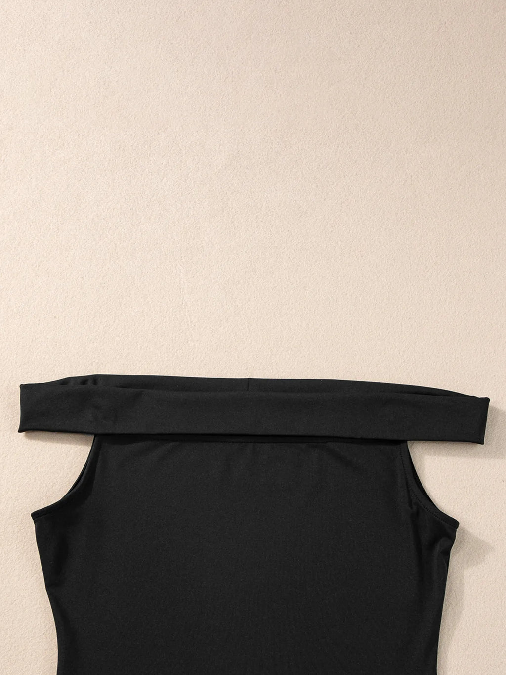 Folded Off Shoulder Slim Top - Blushé Belle