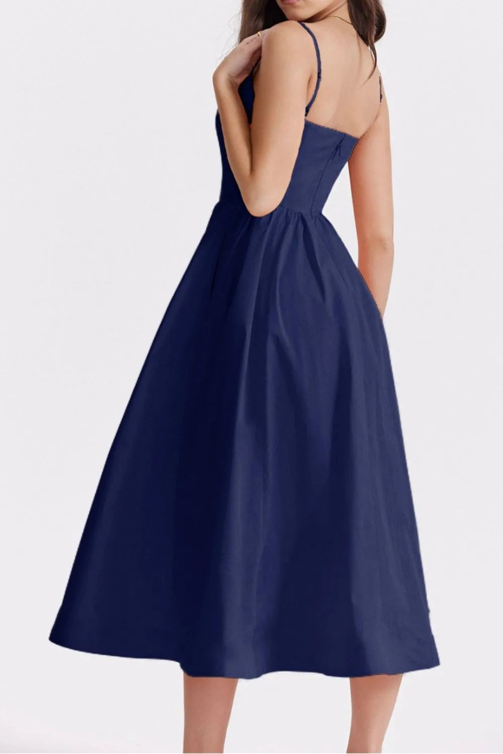 Floral Print Spaghetti Strap Midi Dress - Blushé Belle
