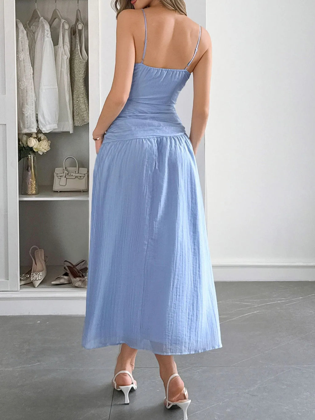 Cutout V-Neck Sleeveless Midi Dress - Blushé Belle