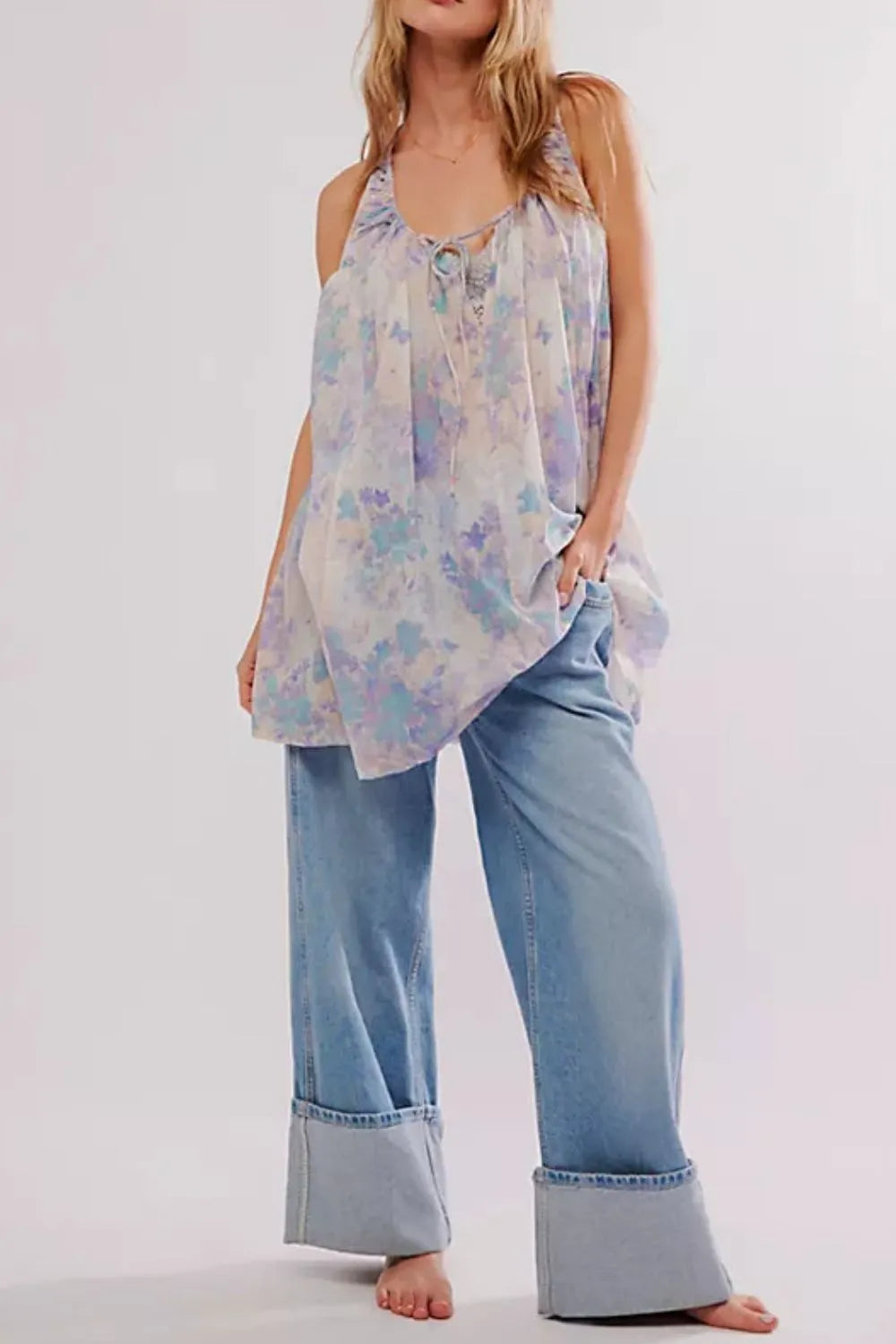 Printed Sleeveless Summer Mini Dress - Blushé Belle