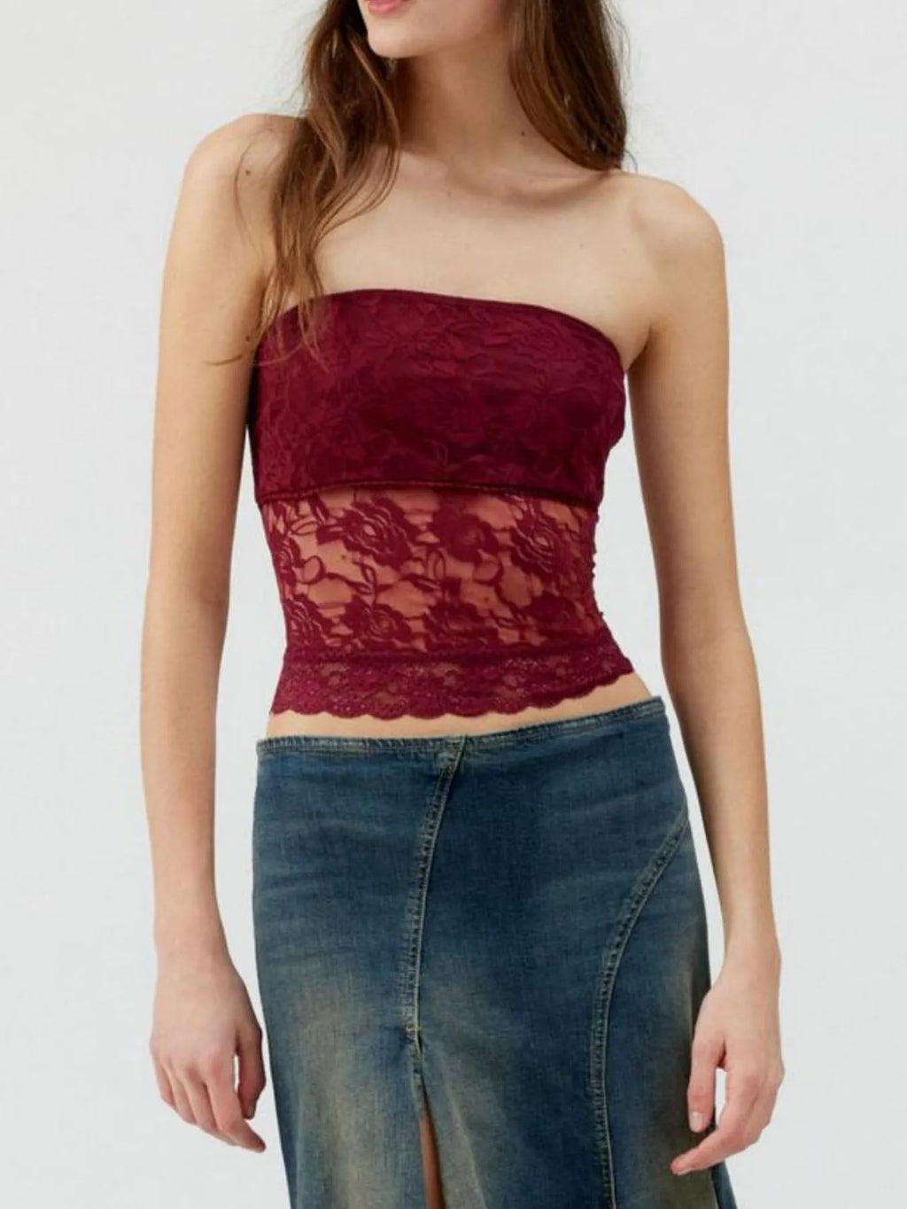 Lace Strapless Tube Top - Blushé Belle