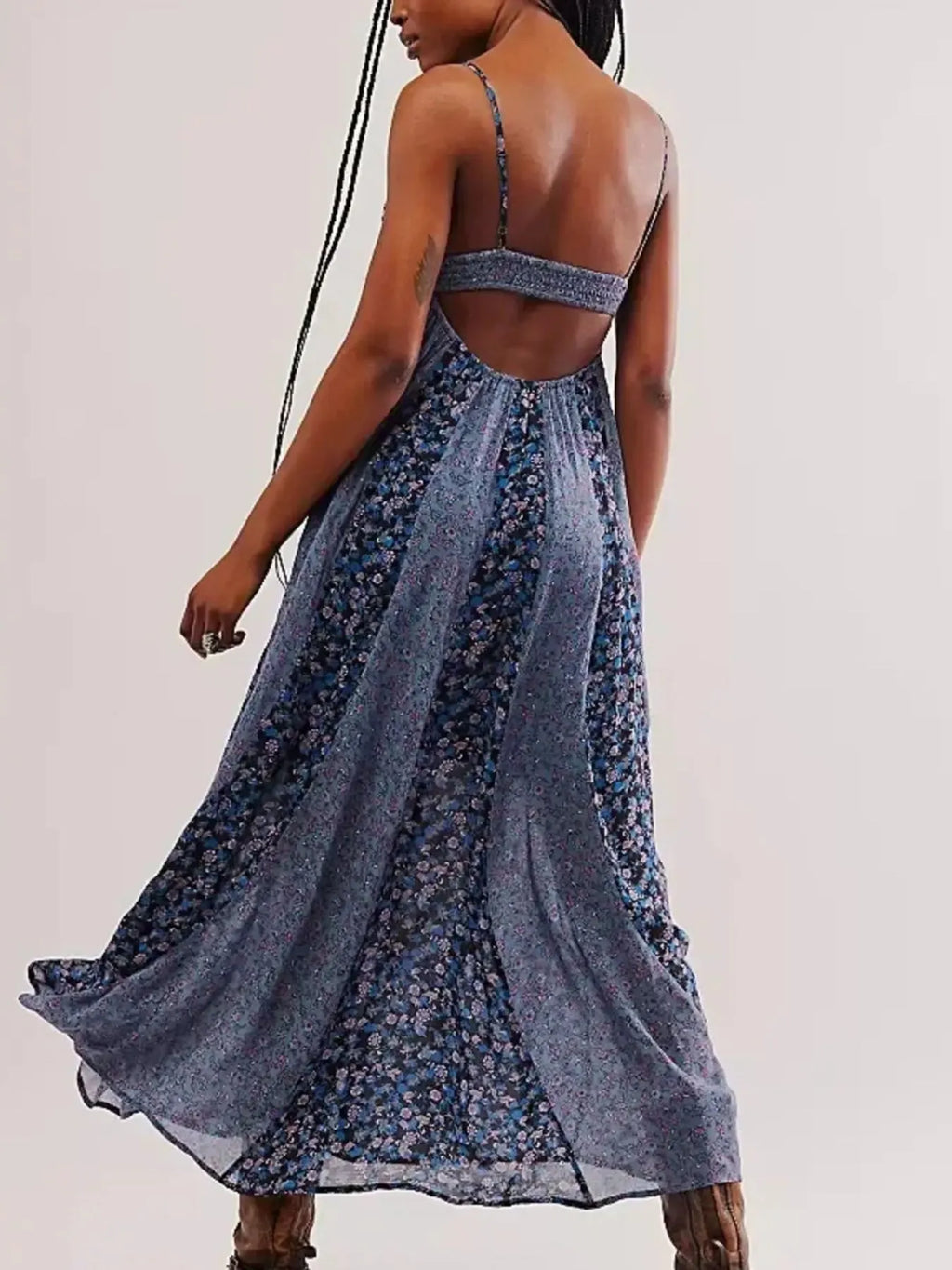 Floral V-Neck Maxi Cami Dress - Blushé Belle