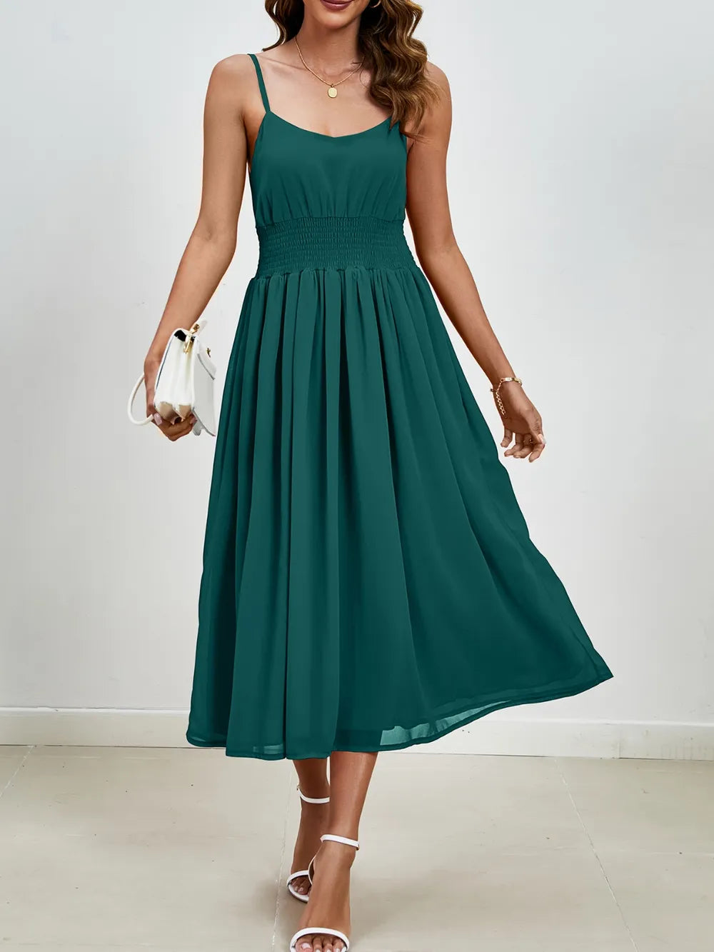 Scoop Neck Midi Cami Dress - Blushé Belle