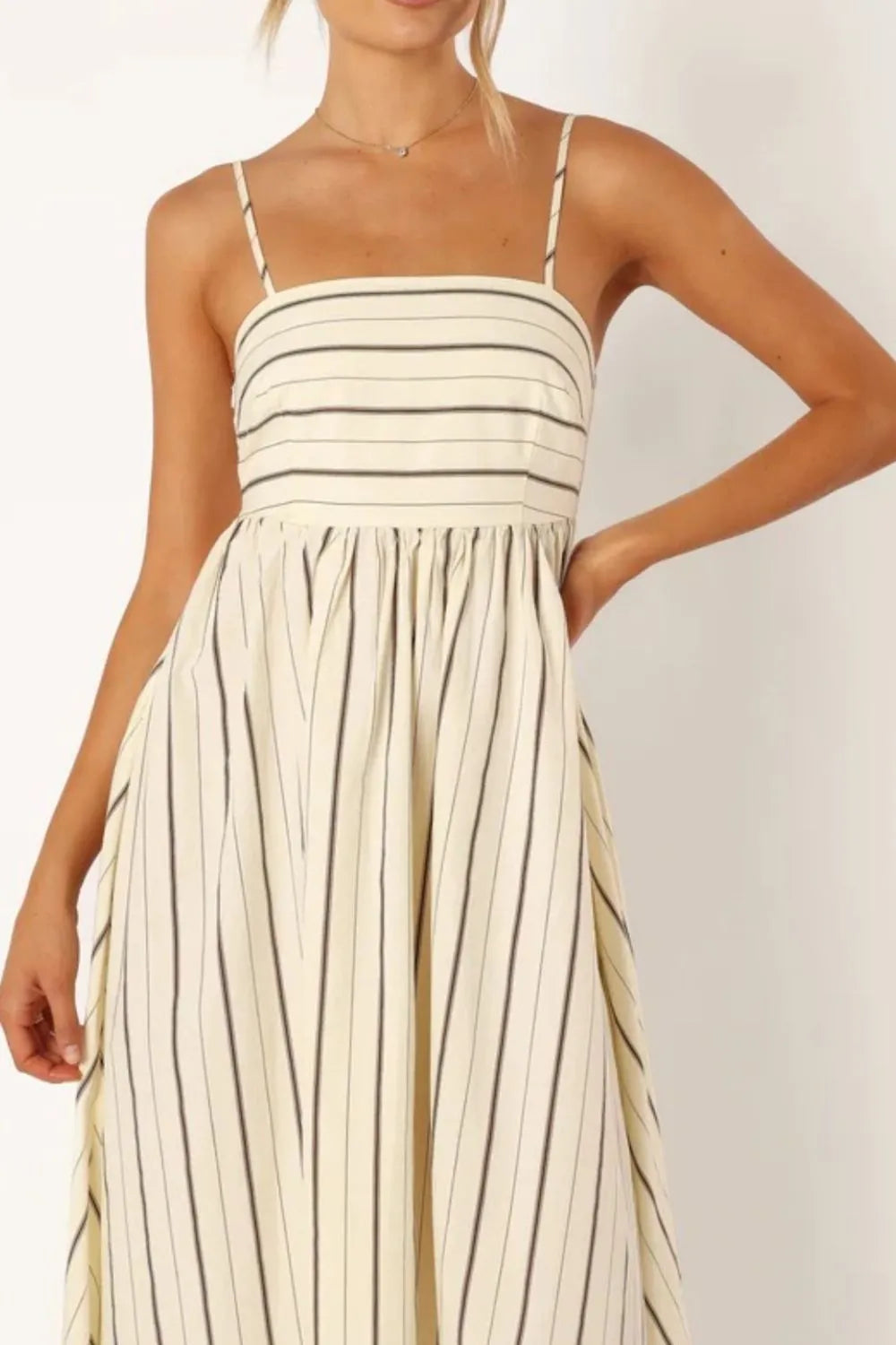 Striped Square Neck Cami Dress - Blushé Belle