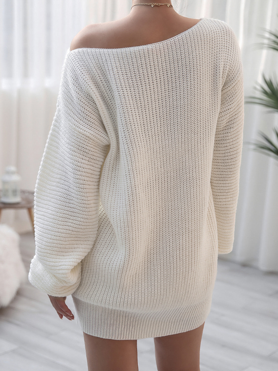 Rib-Knit Mini Sweater Dress - Blushé Belle