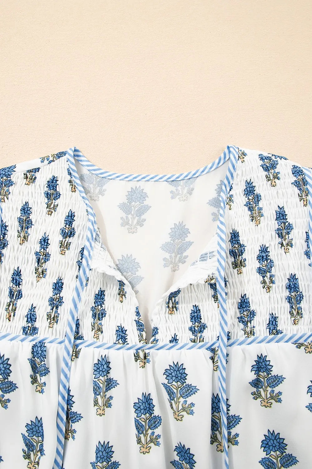 Floral Puff Sleeve Mini Dress with Pockets - Blushé Belle