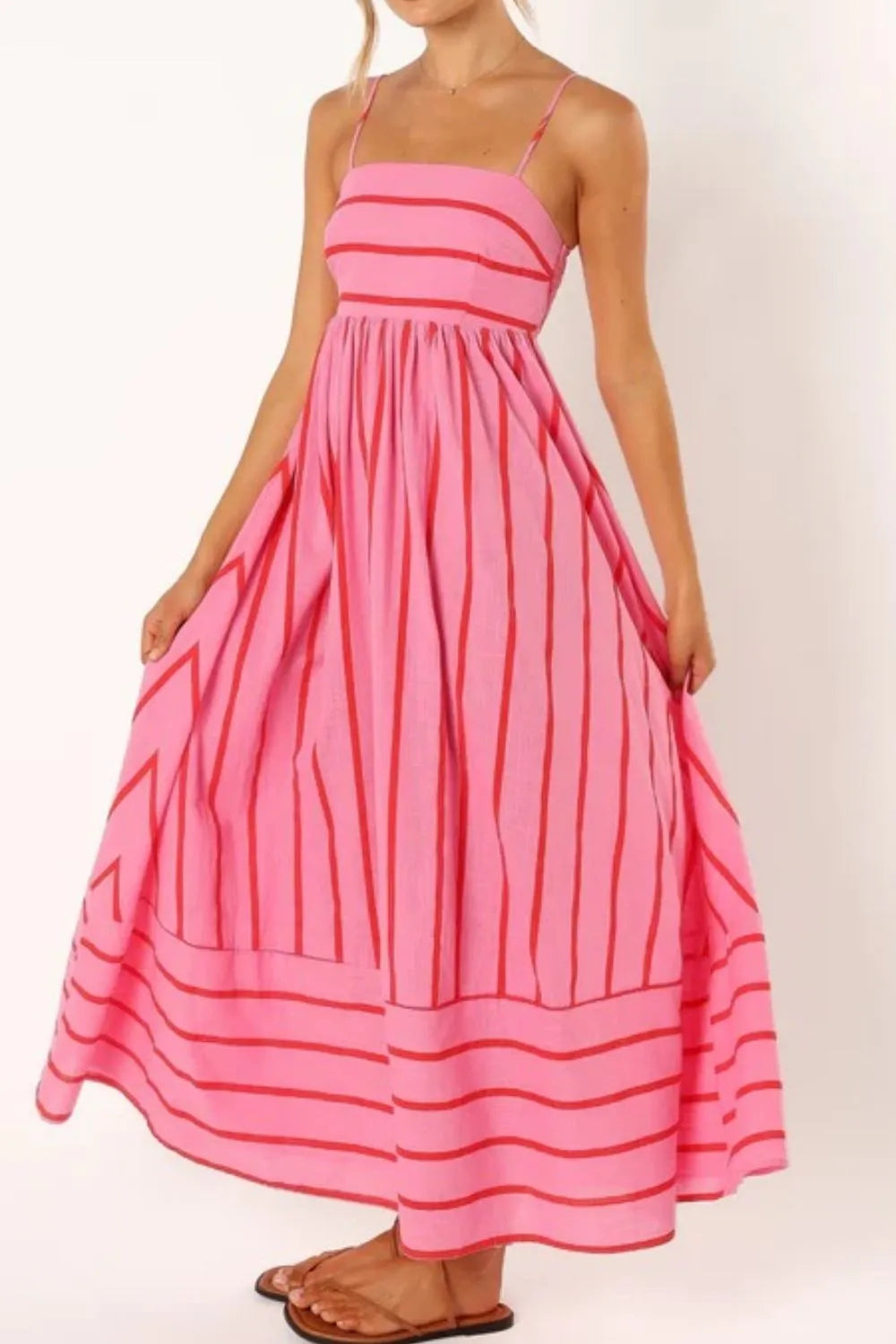 Striped Square Neck Cami Dress - Blushé Belle