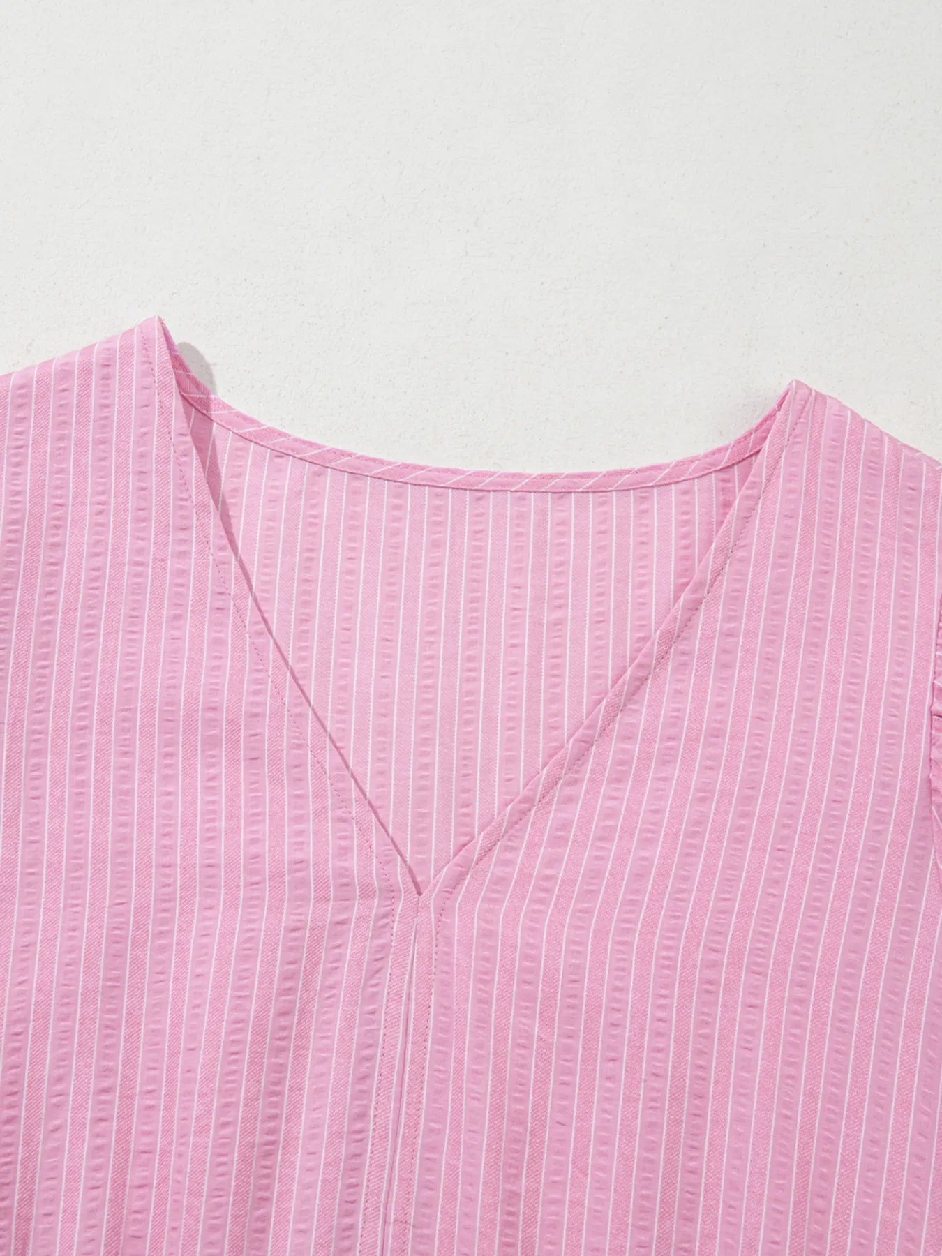 Striped Puff Sleeve V-Neck Maxi Dress - Blushé Belle