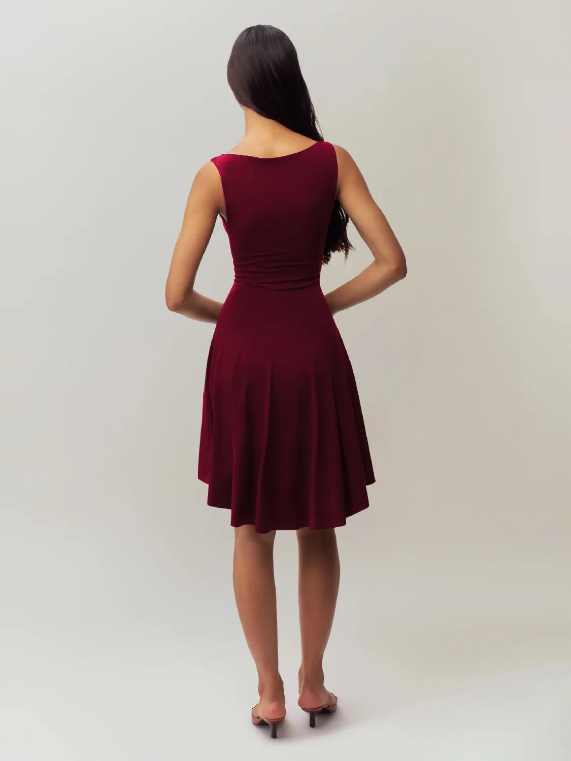 High-Low Round Neck Sleeveless Dress - Blushé Belle