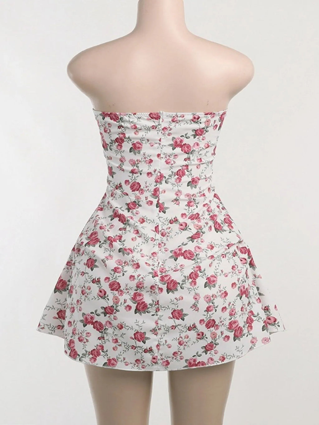 Floral Print Strapless Mini Dress - Blushé Belle