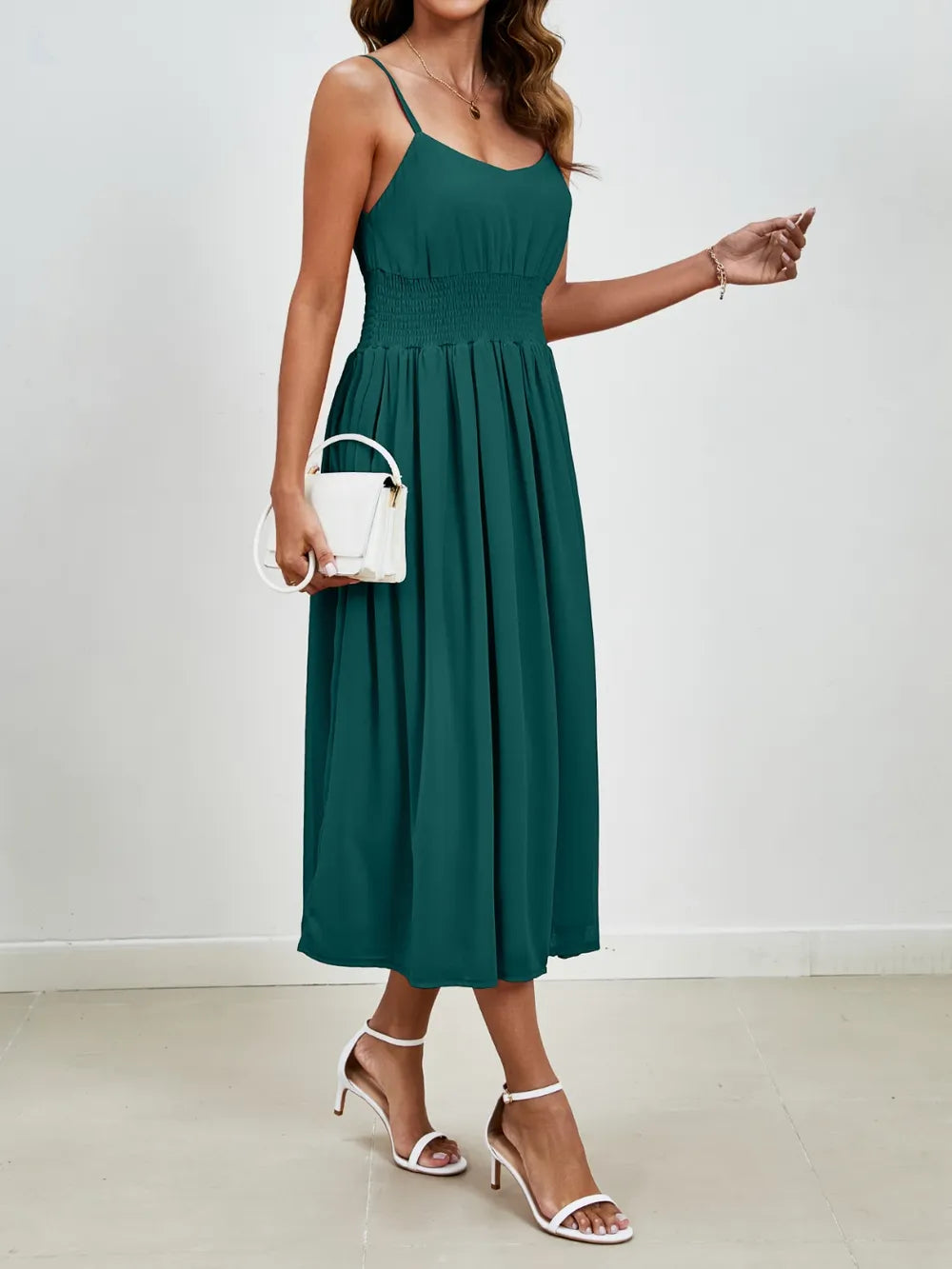 Scoop Neck Midi Cami Dress - Blushé Belle