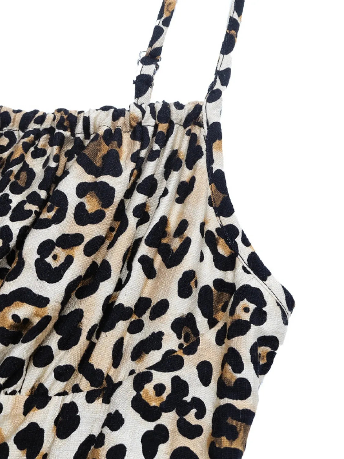 Smocked Leopard Midi Cami Dress - Blushé Belle