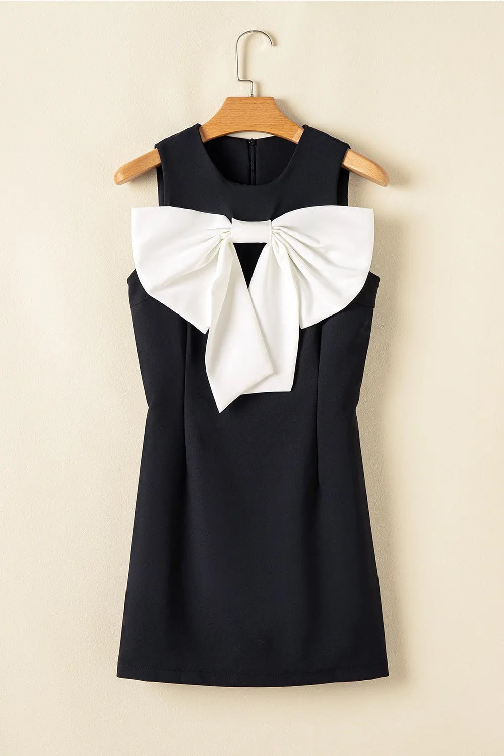Bow Contrast Sleeveless Mini Dress - Blushé Belle