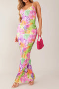 Backless Printed Maxi Cami Dress - Blushé Belle