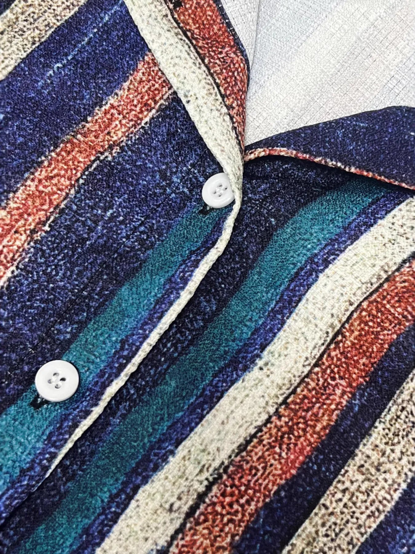 Striped Button-Front Shirt Dress - Blushé Belle