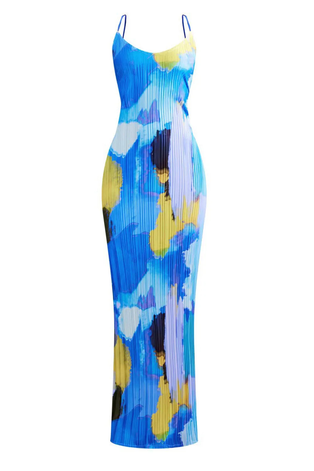 Backless Printed Maxi Cami Dress - Blushé Belle