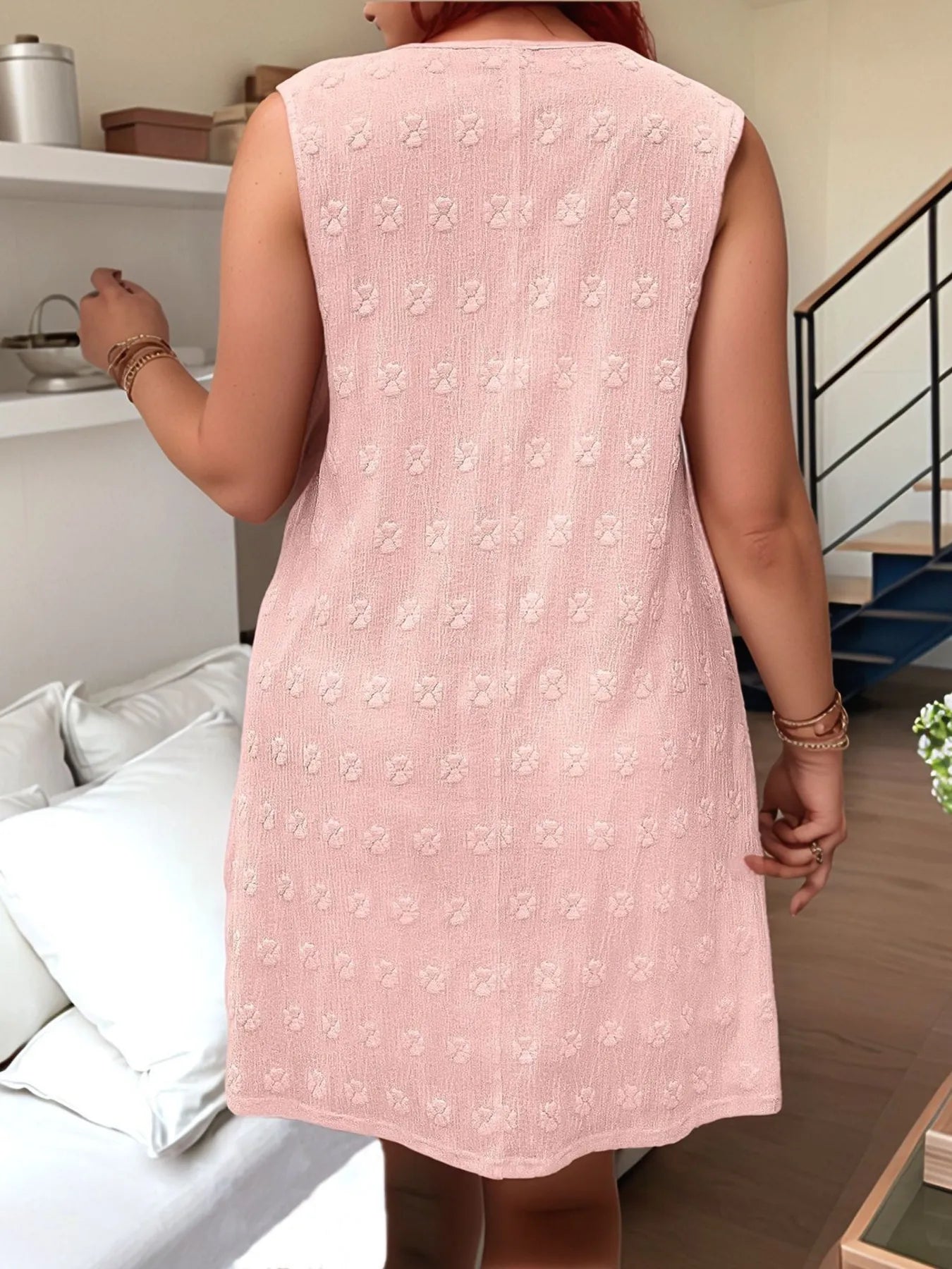 Full Size V-Neck Sleeveless Summer Dress Plus Size - Blushé Belle