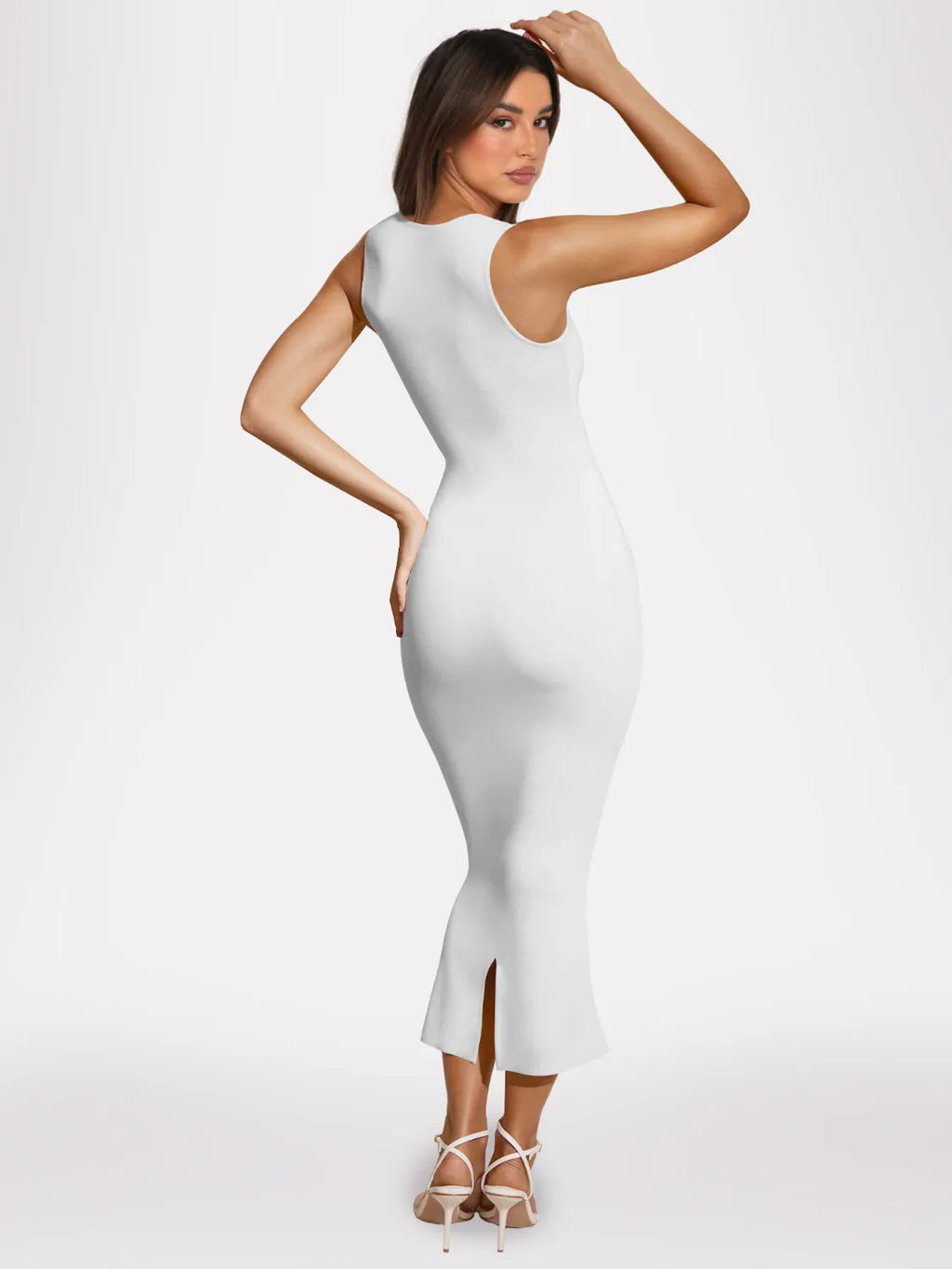 Slit Back Sleeveless Maxi Tank Dress - Blushé Belle