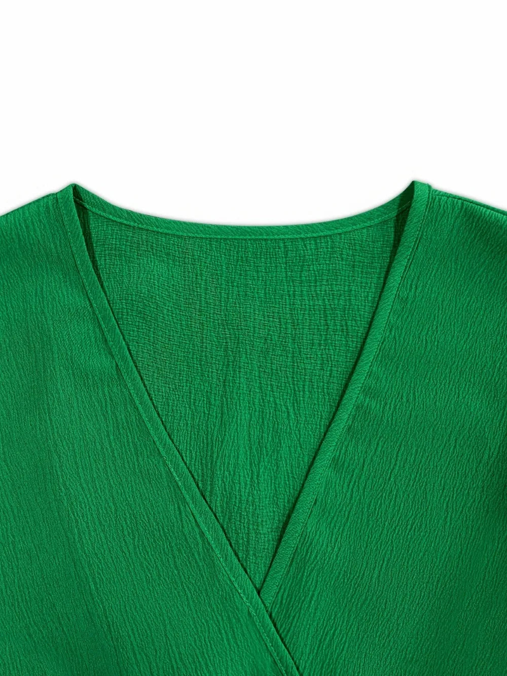 Ruched Surplice Half Sleeve Mini Dress - Blushé Belle