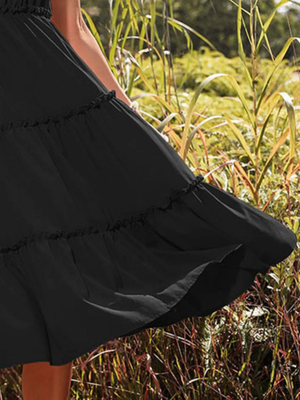 Frill Tiered Midi Dress - Blushé Belle