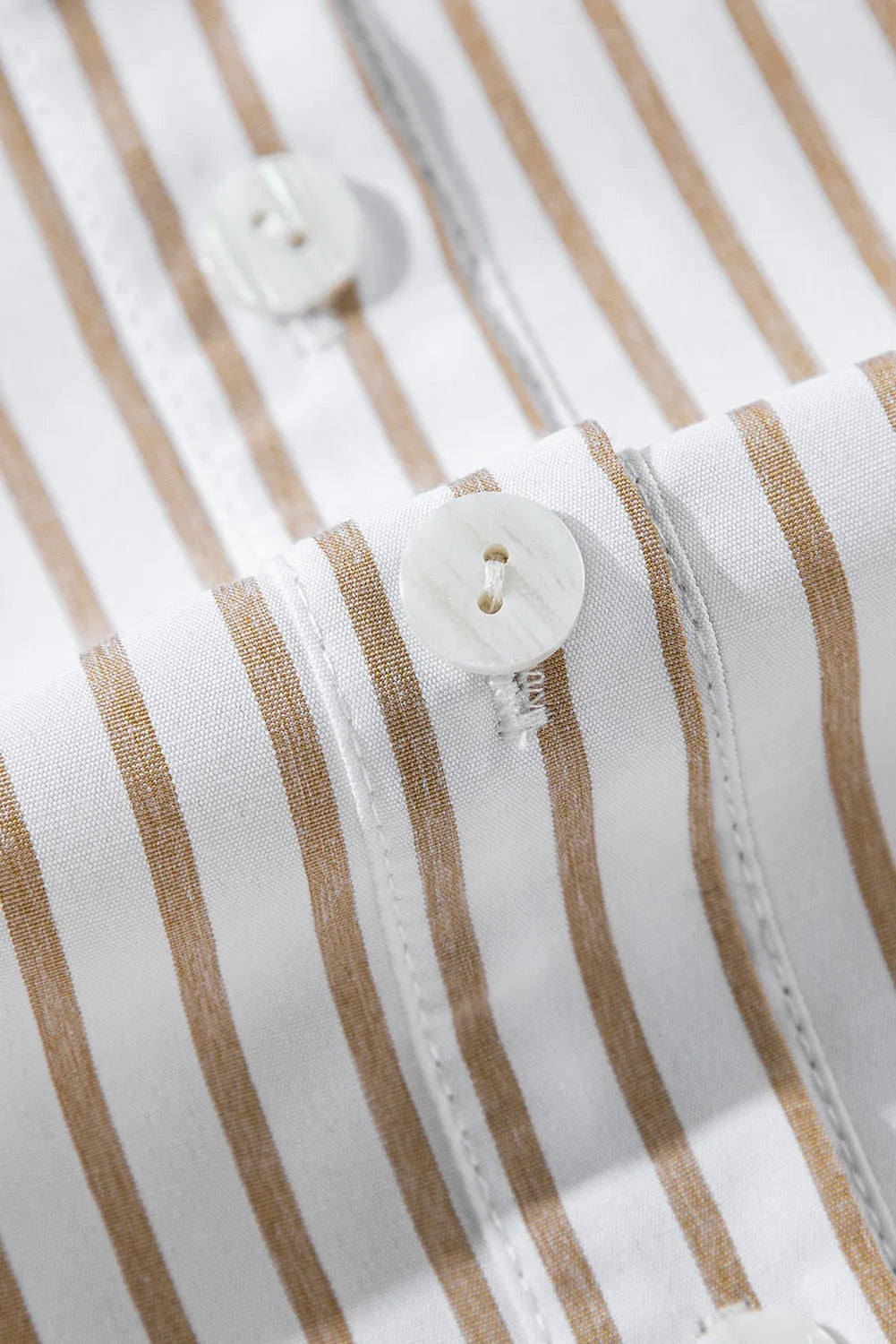 Striped Long Sleeve Mini Shirt Dress - Blushé Belle