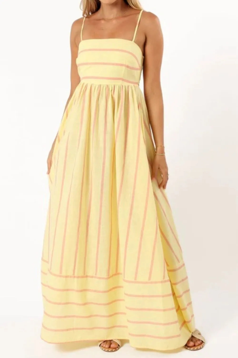 Striped Square Neck Cami Dress - Blushé Belle