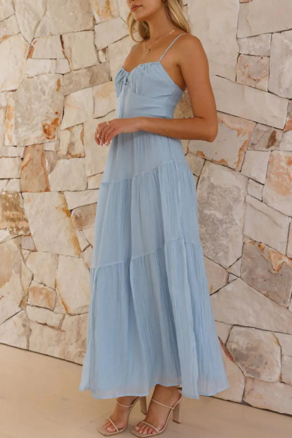 Smocked Back Midi Cami Dress - Blushé Belle