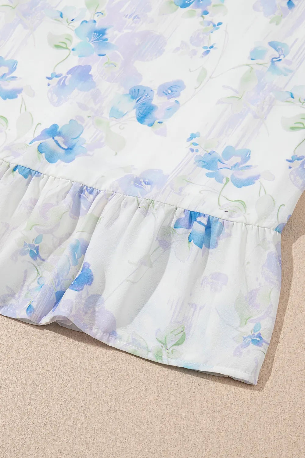 Floral Smocked High Waist Double Ruffle Sleeveless Long Dress - Blushé Belle