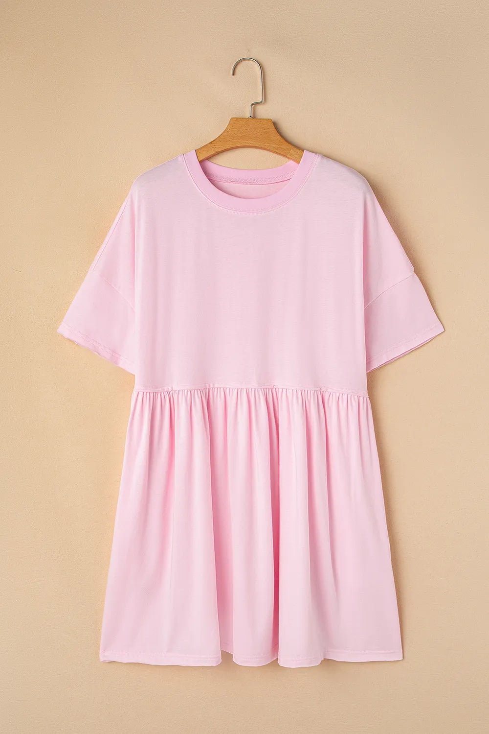 Round Neck Half Sleeve Mini Dress - Blushé Belle