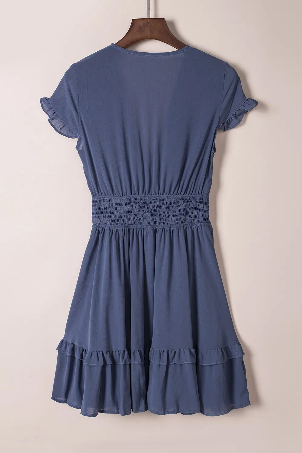 Tie-Front Mini Dress with Smocked Waist - Blushé Belle