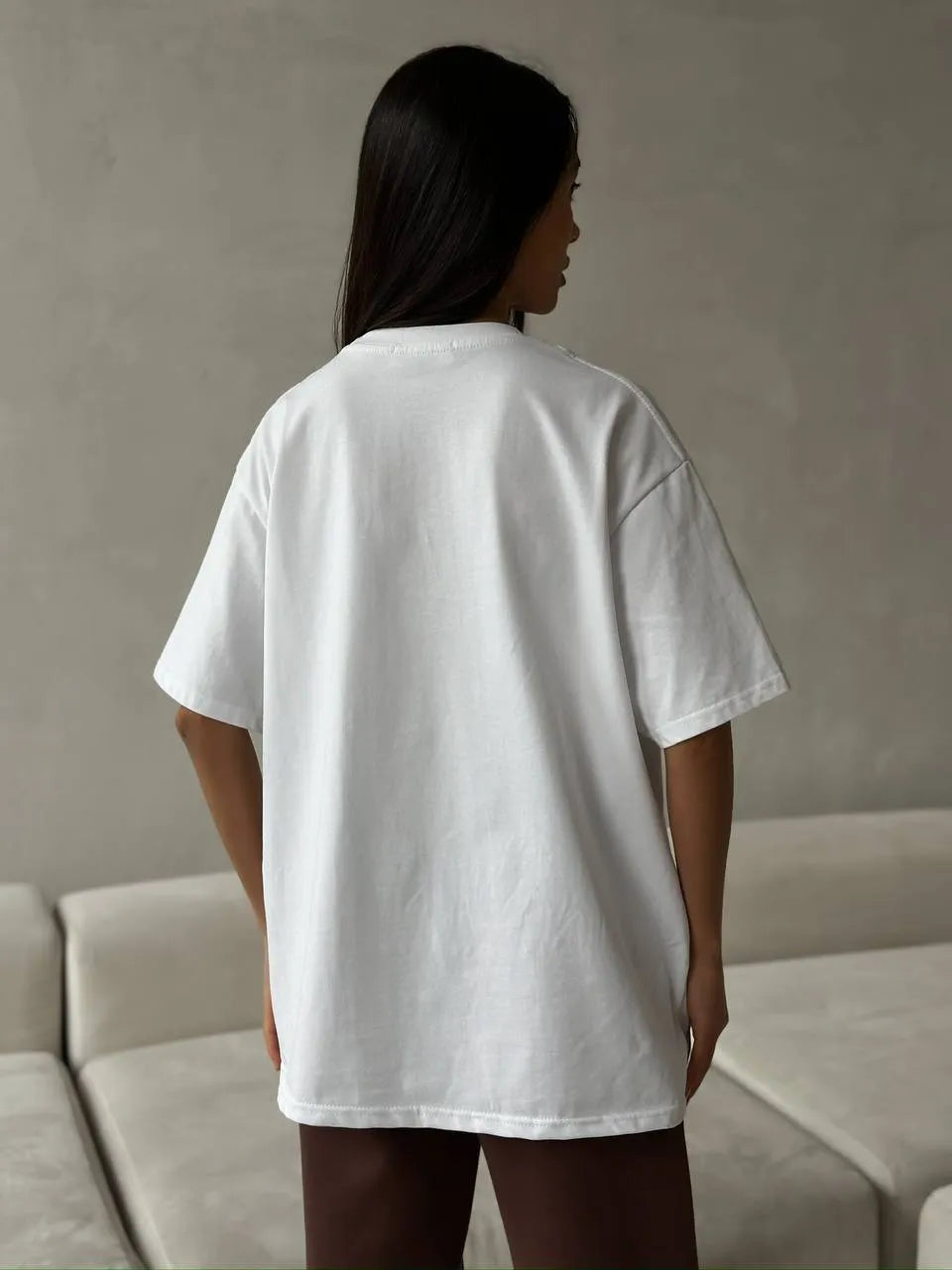 Bow Round Neck Oversized T-Shirt - Blushé Belle