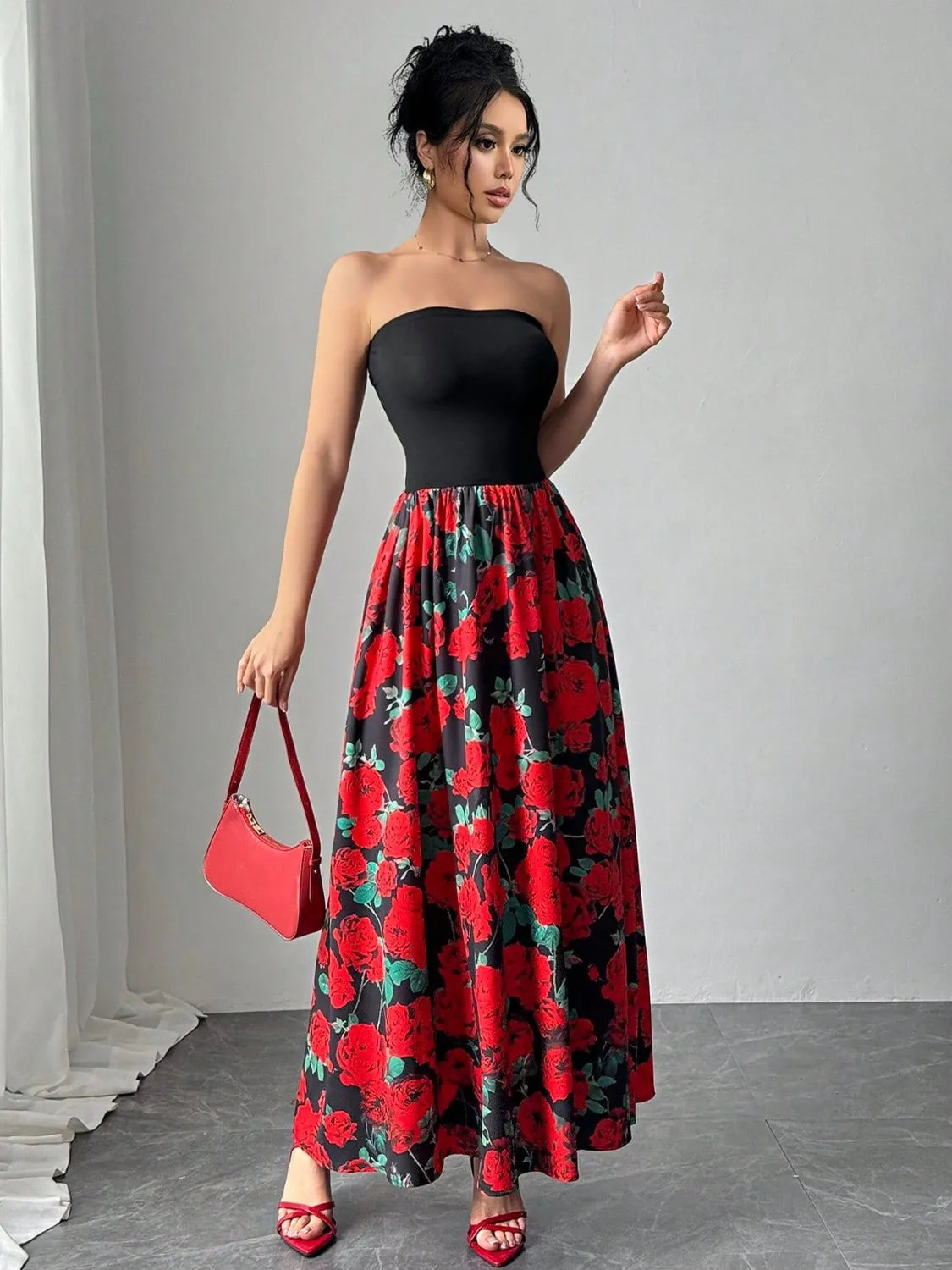 Floral Tube Maxi Dress - Blushé Belle