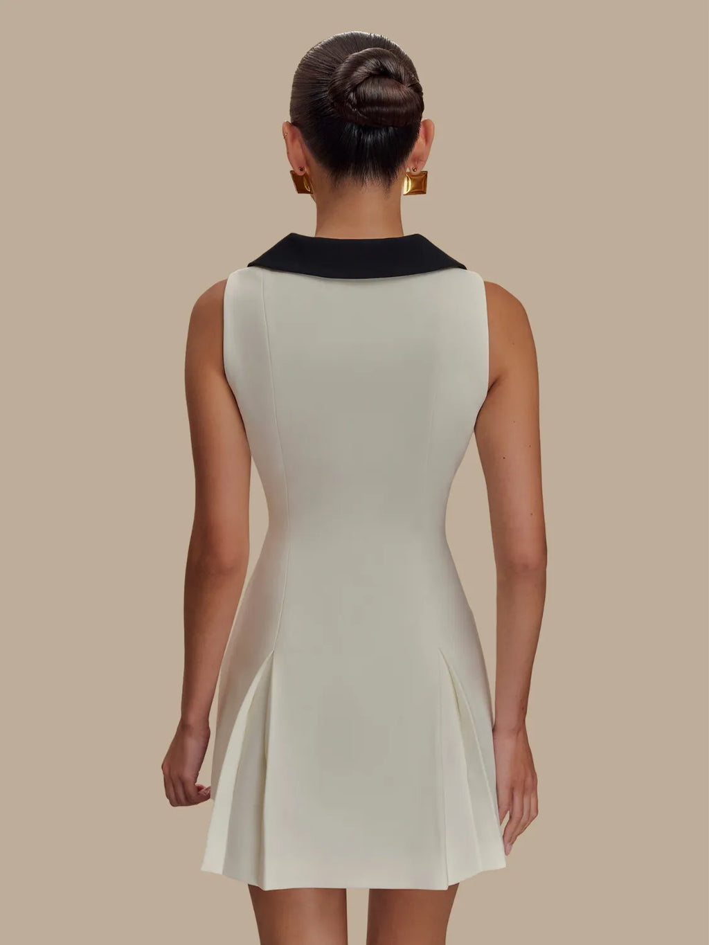 Button Front Sleeveless Mini Dress - Blushé Belle