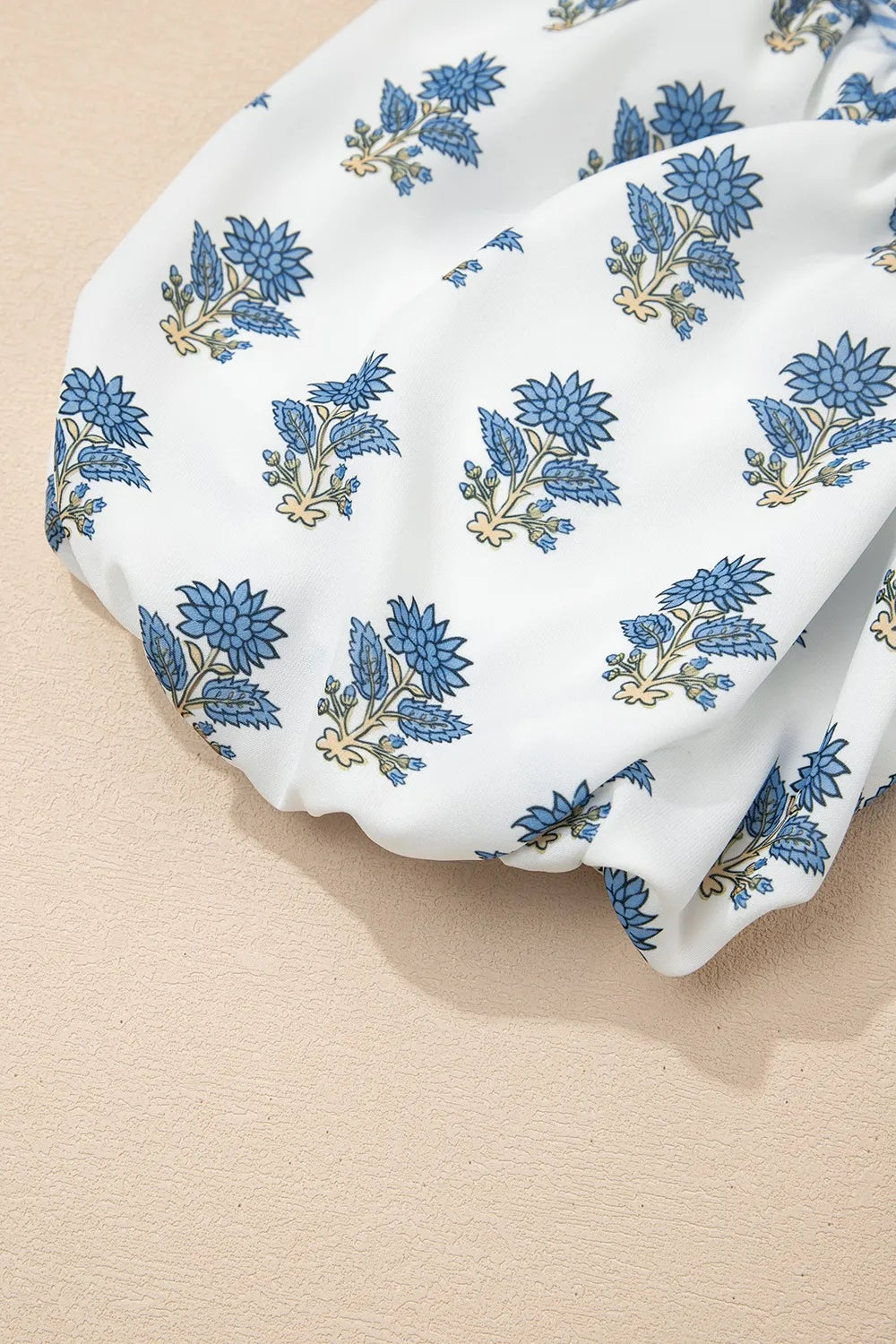 Floral Puff Sleeve Mini Dress with Pockets - Blushé Belle