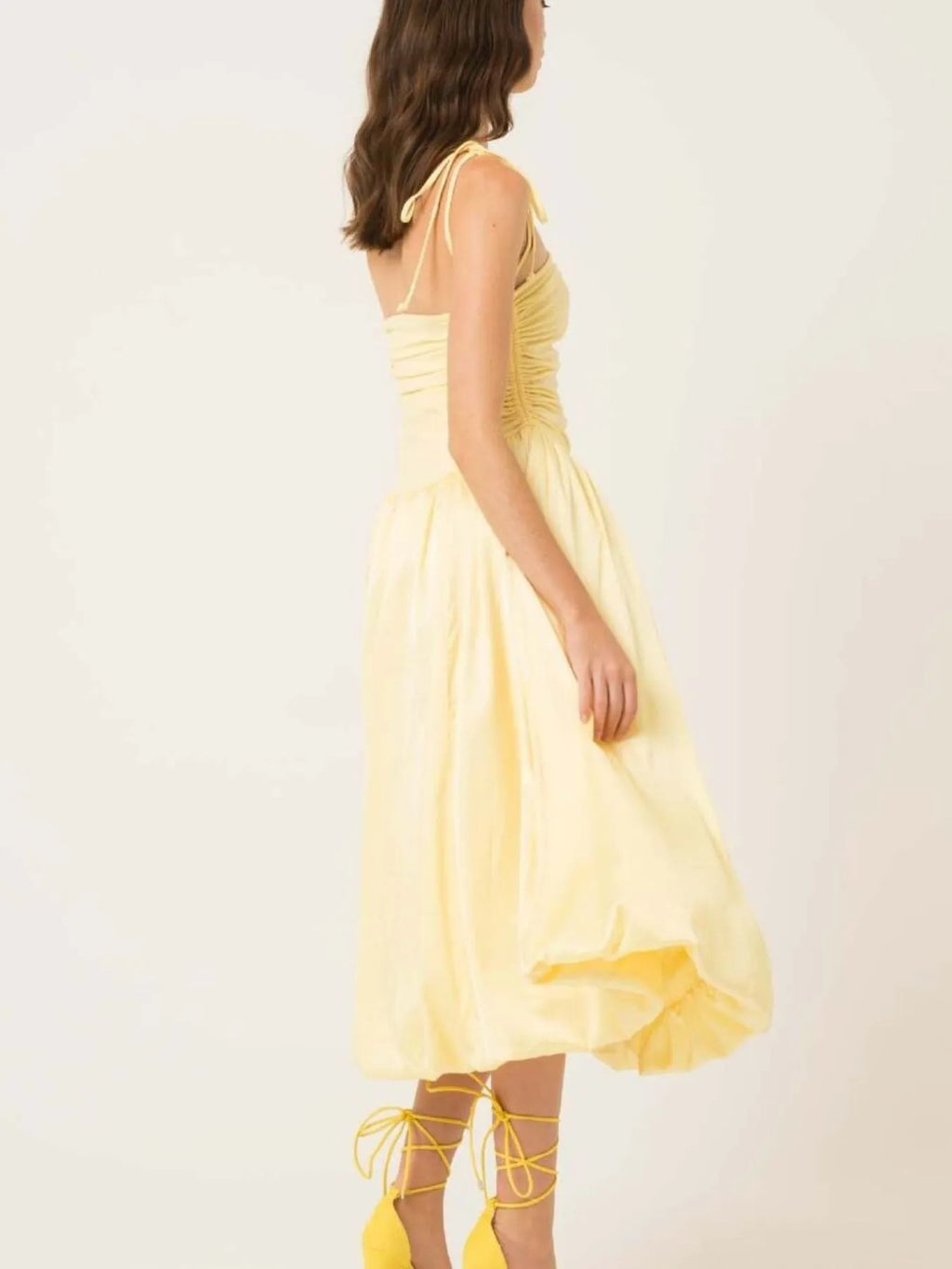 Ruched Sleeveless Midi Dress - Blushé Belle
