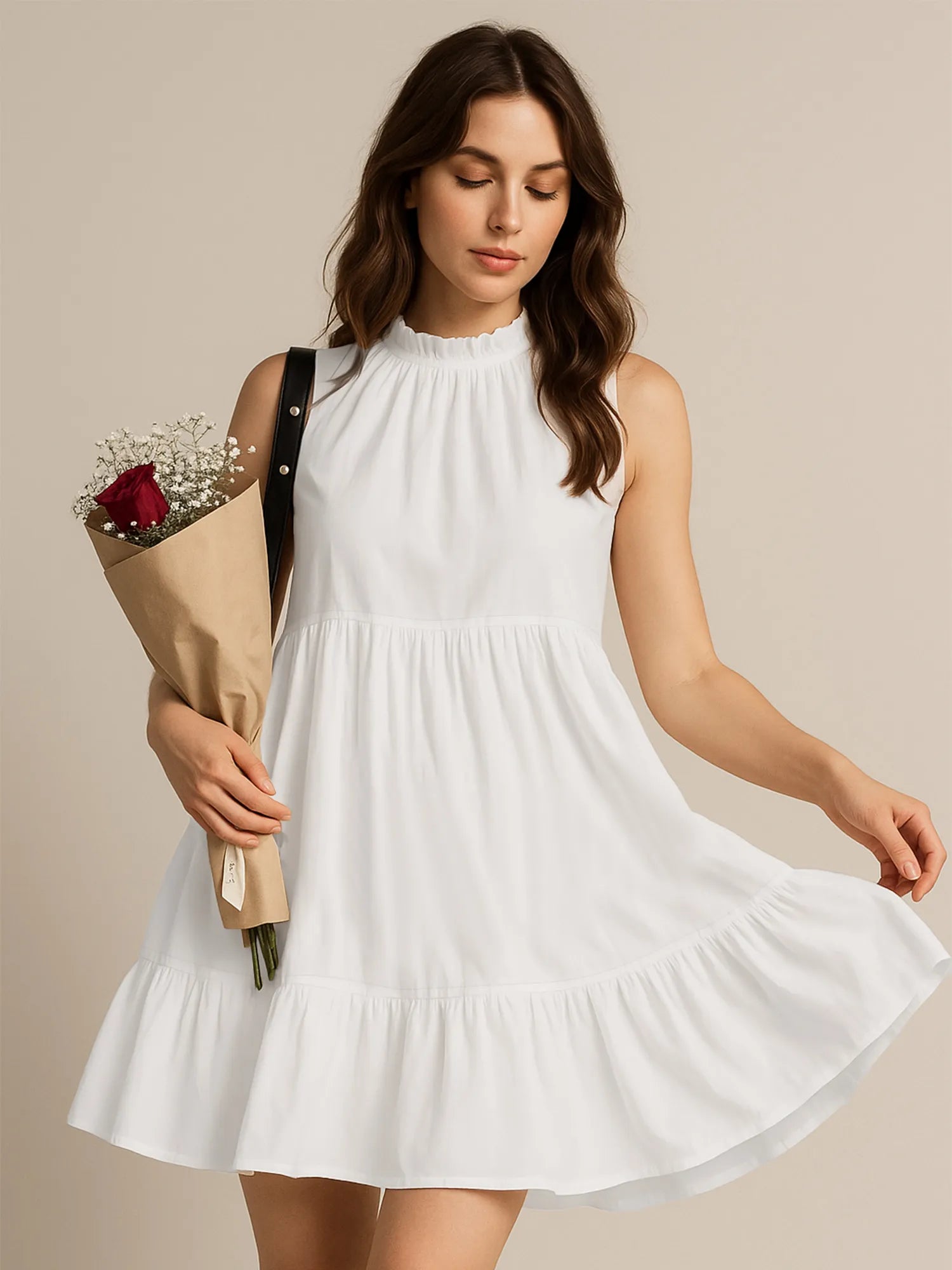 Tiered Sleeveless Summer Mini Dress - Blushé Belle