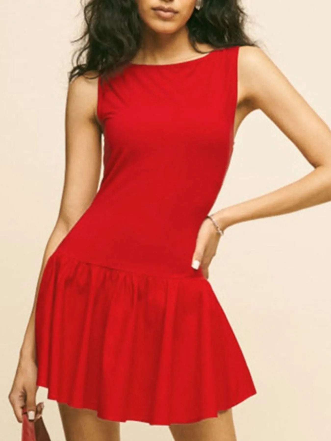 Sleeveless Ruched Mini Tank Dress - Blushé Belle