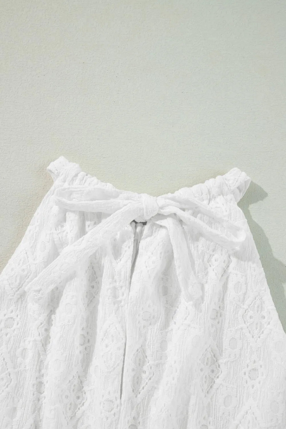 Lace Sleeveless Tied Waist Mini Dress - Blushé Belle