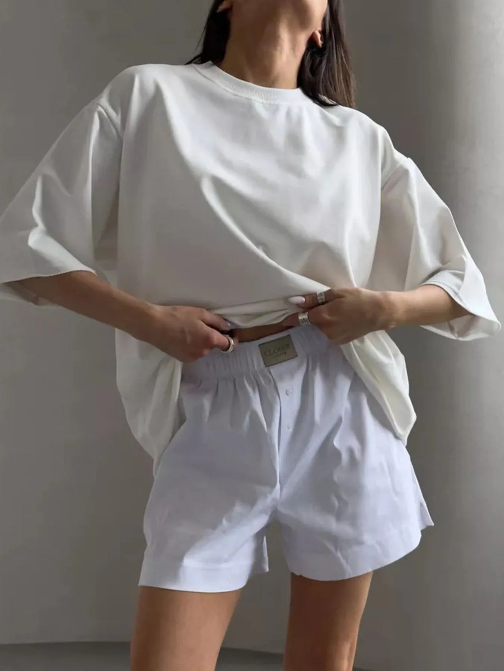 Round Neck Half Sleeve Oversized T-Shirt - Blushé Belle
