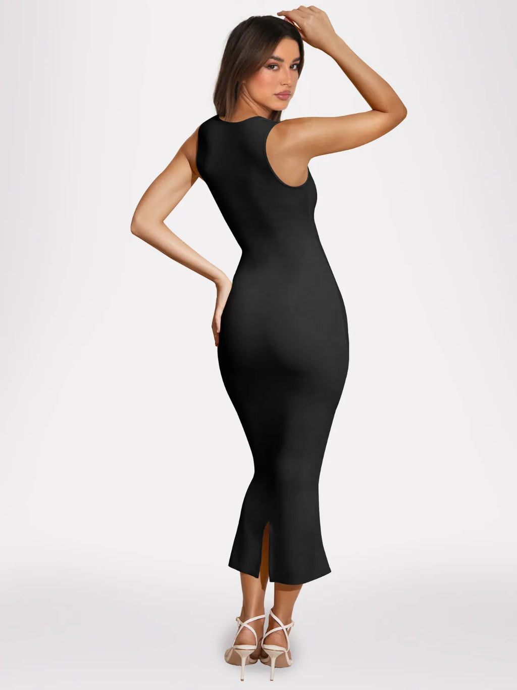 Slit Back Sleeveless Maxi Tank Dress - Blushé Belle