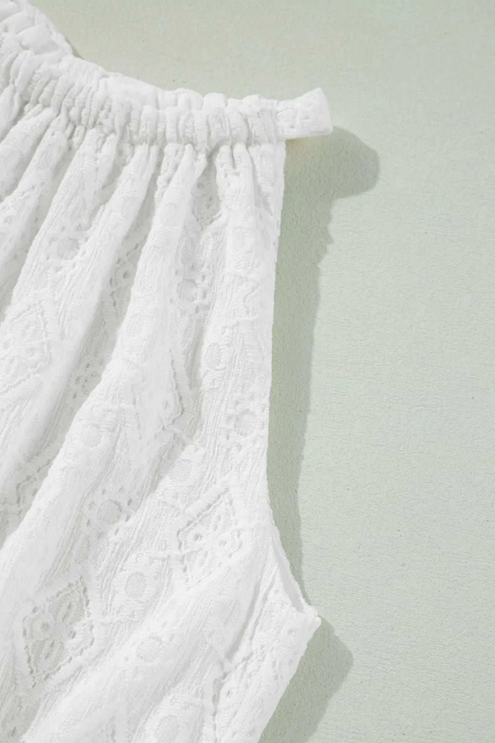 Lace Sleeveless Tied Waist Mini Dress - Blushé Belle