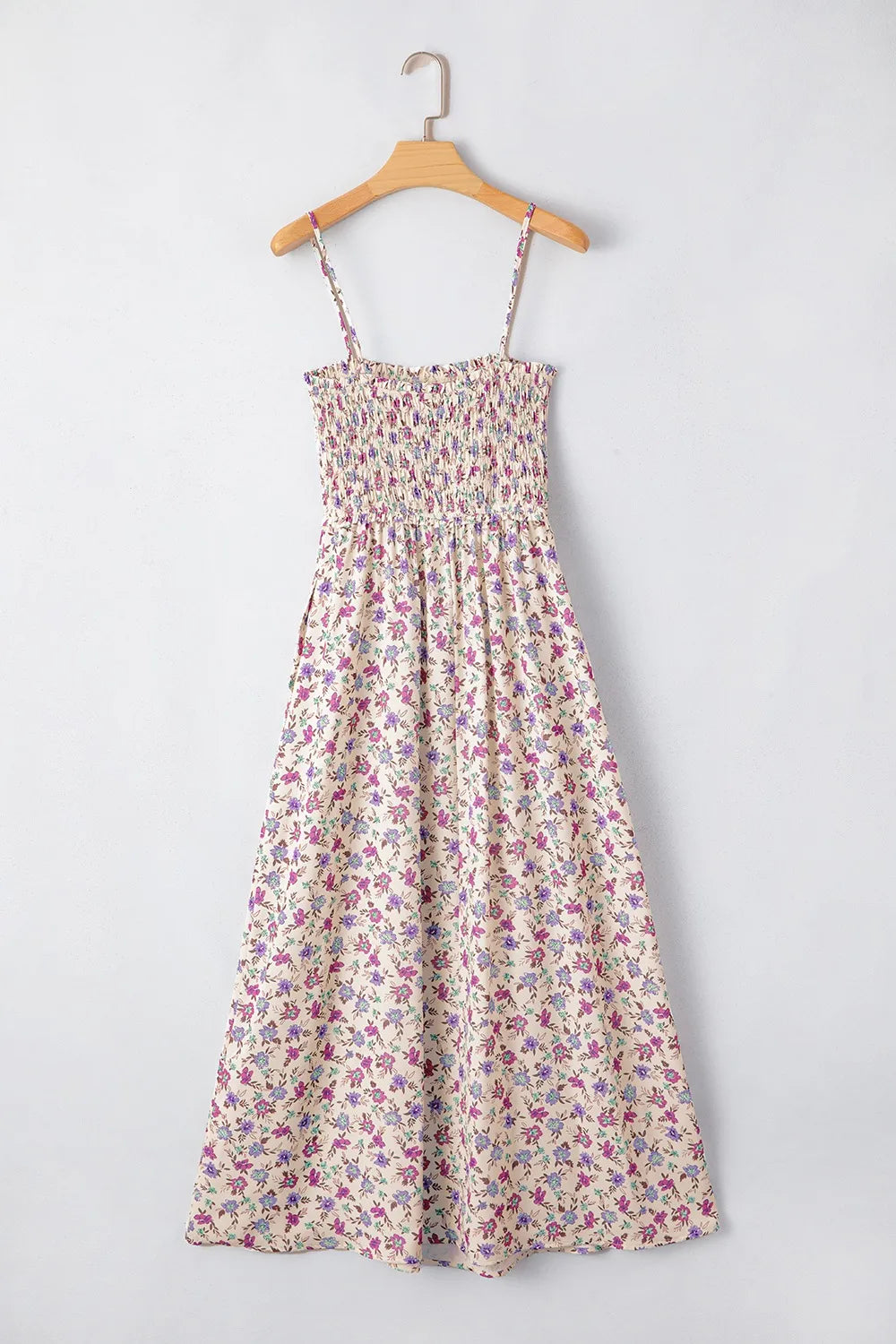Multicolour Bohemian Ditsy Floral Smocked Fit Flare Sundress - Blushé Belle