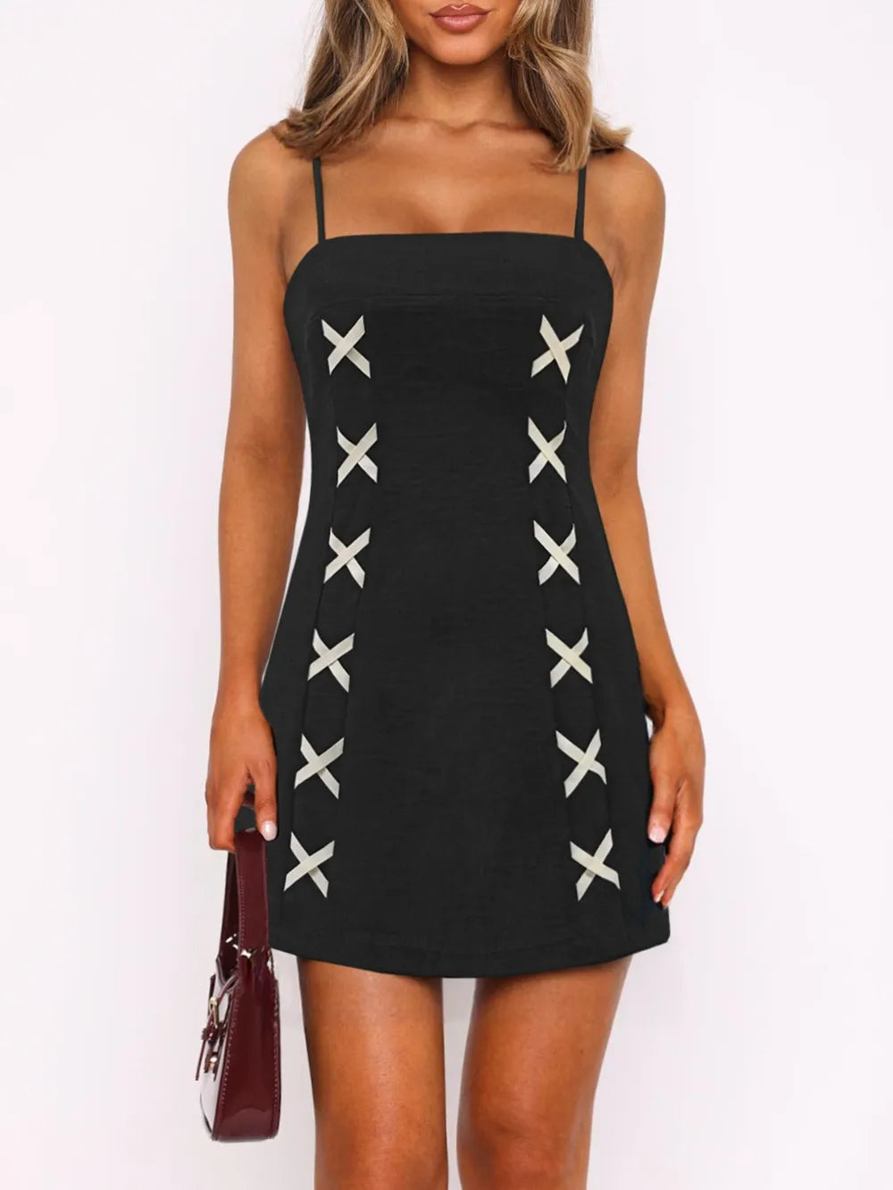 Contrast Mini Cami Dress - Blushé Belle