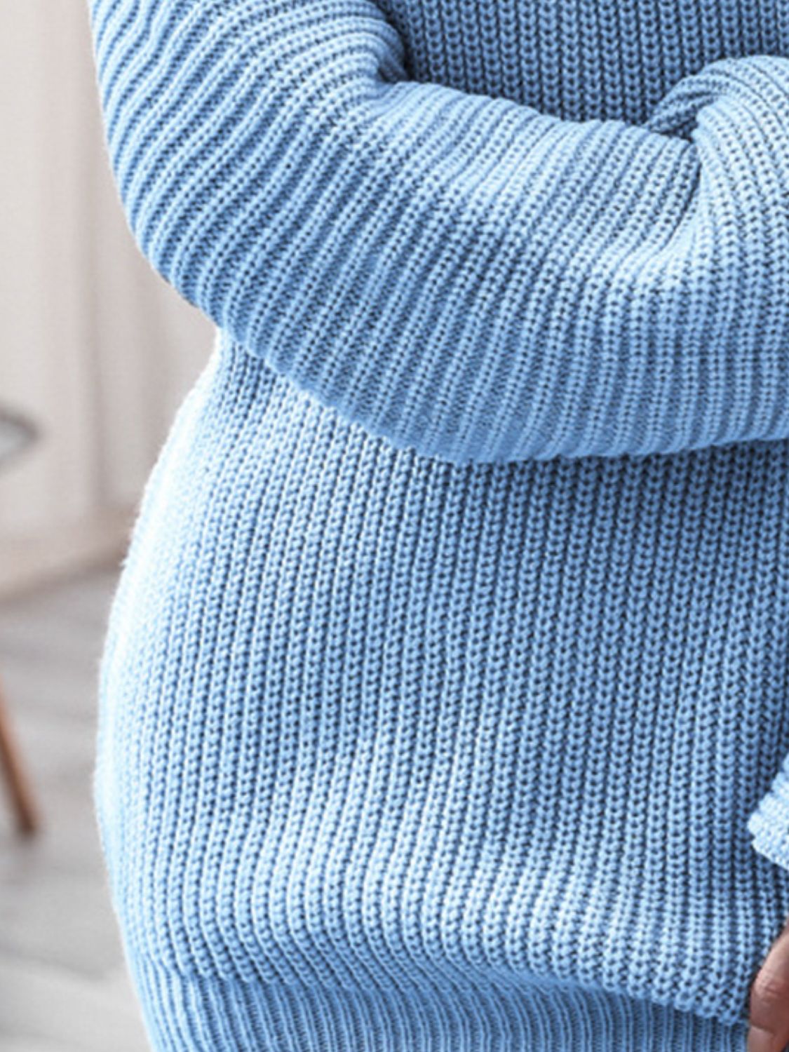 Rib-Knit Mini Sweater Dress - Blushé Belle
