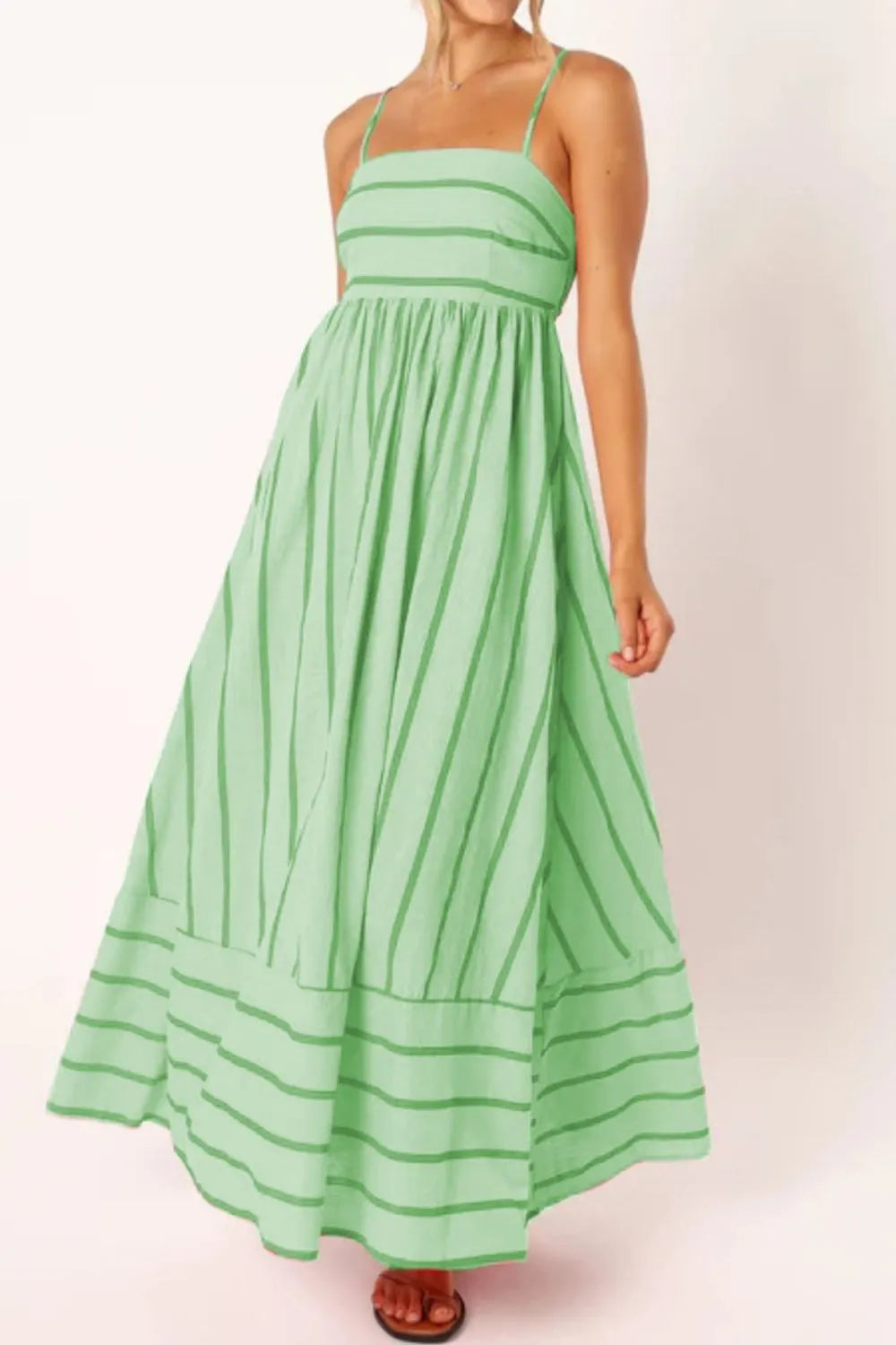 Striped Square Neck Cami Dress - Blushé Belle