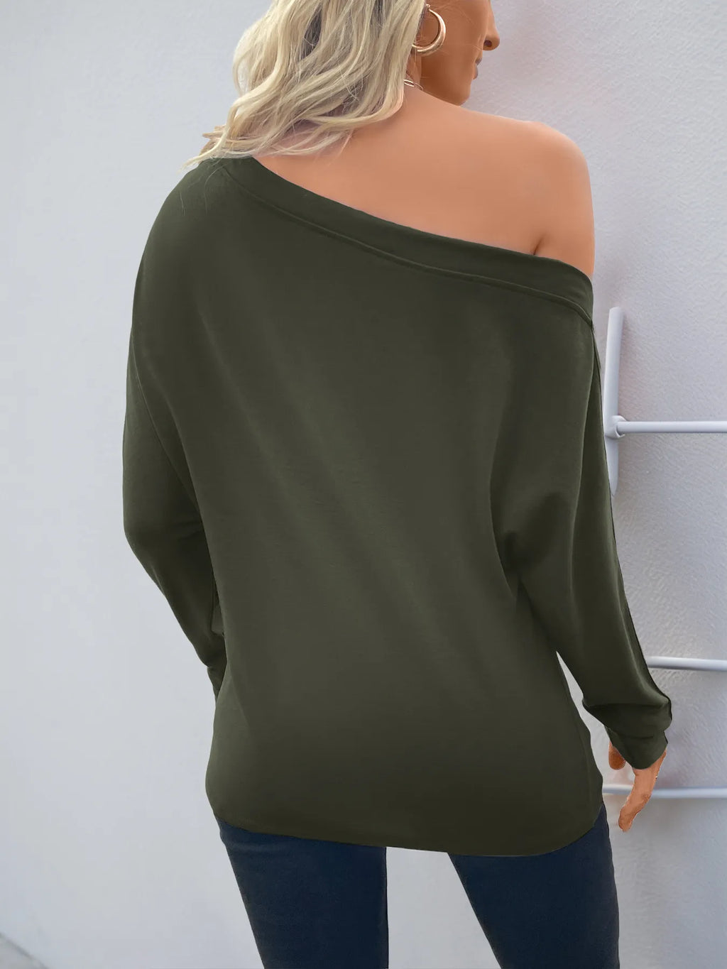 Single Shoulder Long Sleeve T-Shirt - Blushé Belle