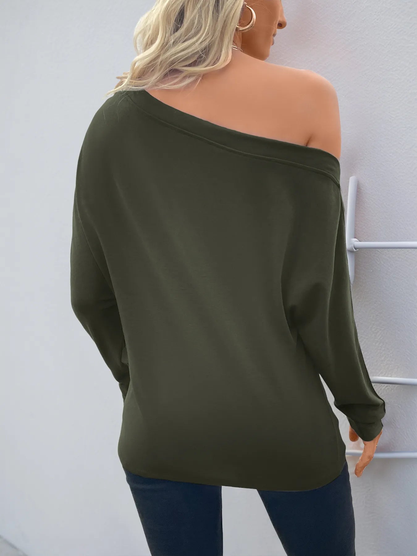 Single Shoulder Long Sleeve T-Shirt - Blushé Belle