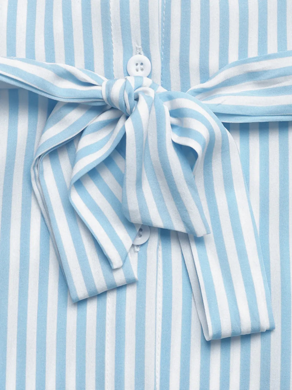 Striped Button-Down Midi Shirt Dress with Ruffle Sleeves - Blushé Belle
